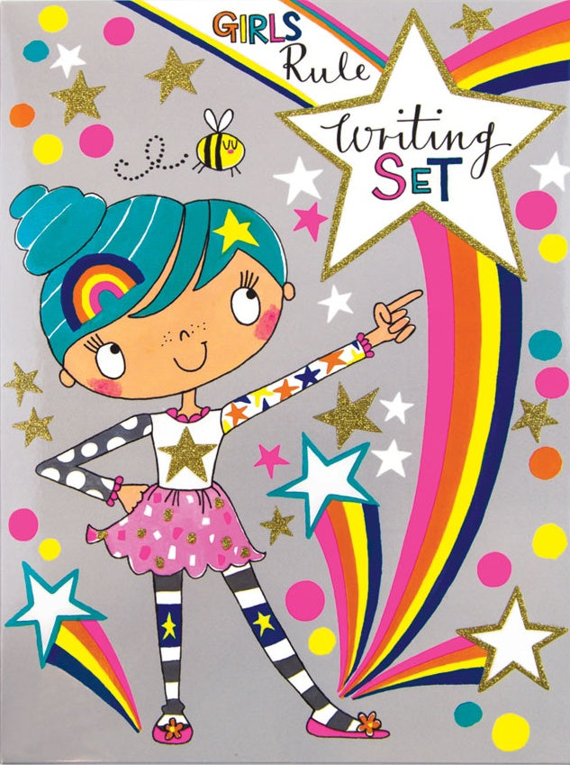 Girls Rule Writing Set Wallet by Rachel Ellen Designs - Anilas UK