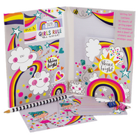 Girls Rule Writing Set Wallet by Rachel Ellen Designs - Anilas UK