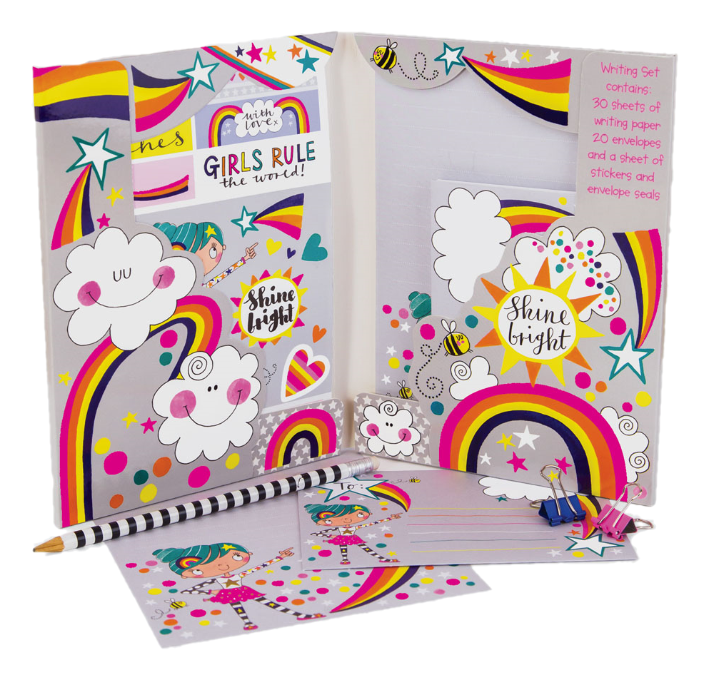 Girls Rule Writing Set Wallet by Rachel Ellen Designs - Anilas UK