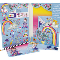 Cherry Blossom Princess Writing Set Wallet by Rachel Ellen Designs - Anilas UK