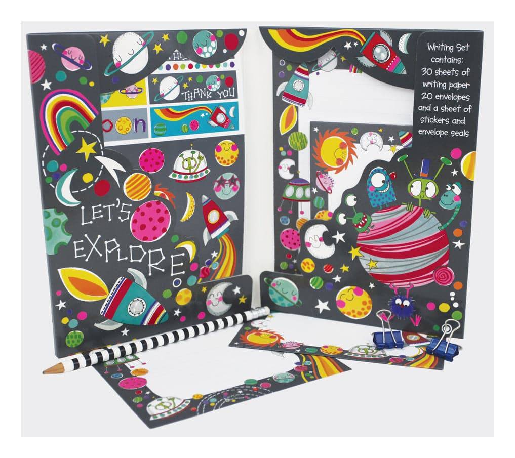 To the Moon Writing Set Wallet by Rachel Ellen Designs - Anilas UK