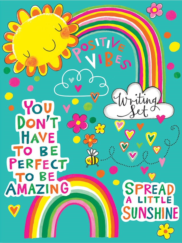Positive Vibes Writing Set Wallet by Rachel Ellen Designs - Anilas UK