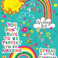 Positive Vibes Writing Set Wallet by Rachel Ellen Designs - Anilas UK