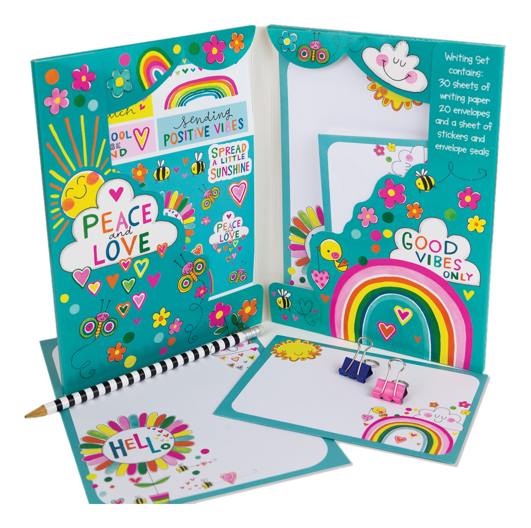 Positive Vibes Writing Set Wallet by Rachel Ellen Designs - Anilas UK