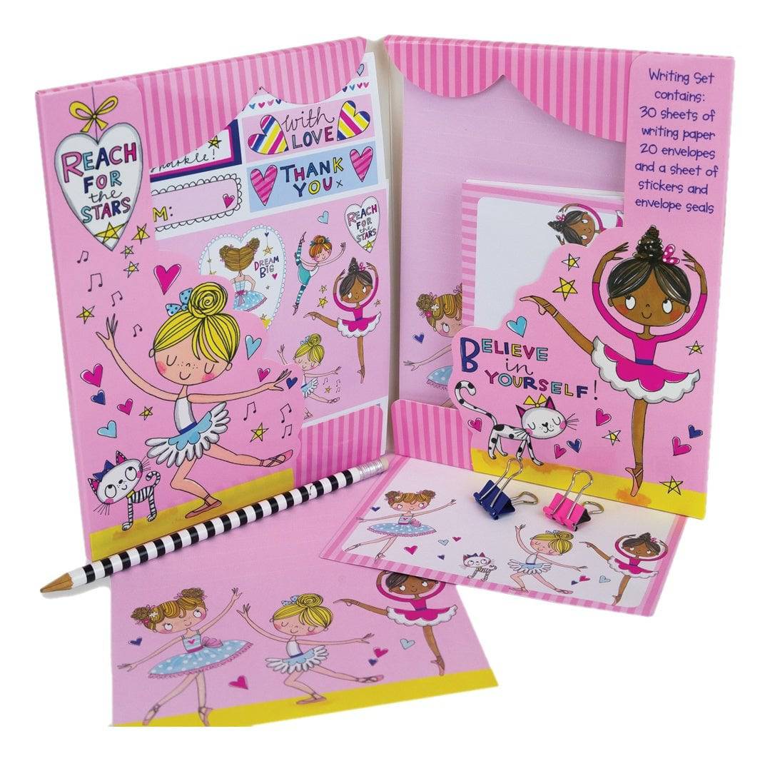 Little Ballerina Writing Set Wallet by Rachel Ellen Designs - Anilas UK
