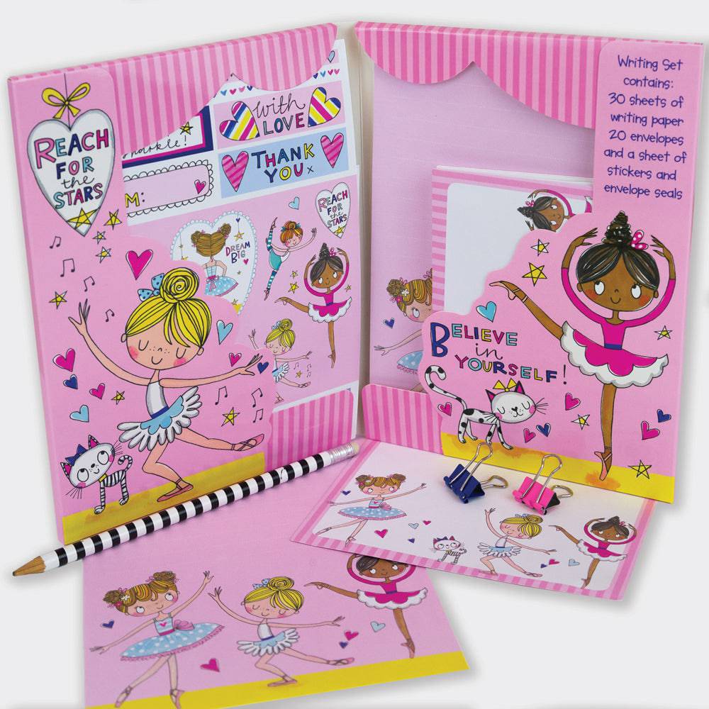Little Ballerina Writing Set Wallet by Rachel Ellen Designs - Anilas UK