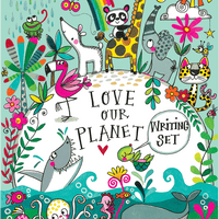 Love Our Planet Writing Set Wallet by Rachel Ellen Designs - Anilas UK
