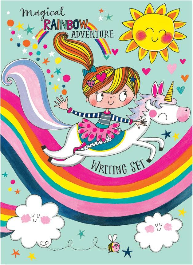 Magical Rainbow Adventure Writing Set Wallet by Rachel Ellen Designs - Anilas UK