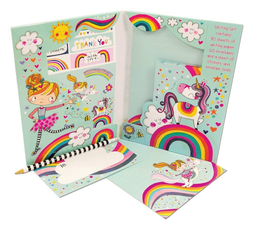 Magical Rainbow Adventure Writing Set Wallet by Rachel Ellen Designs - Anilas UK