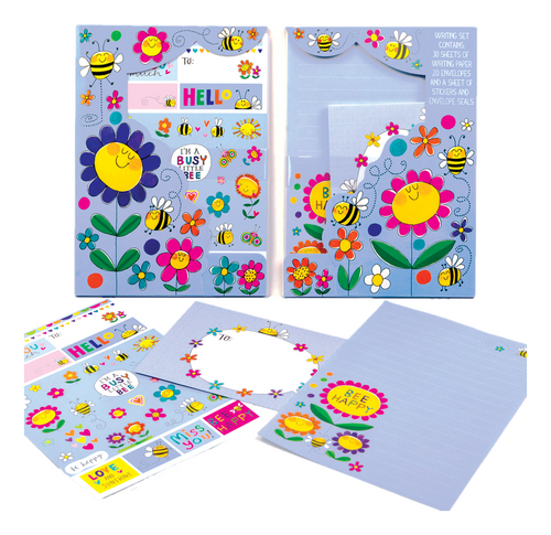 Bee Happy Writing Set Wallet by Rachel Ellen Designs - Anilas UK