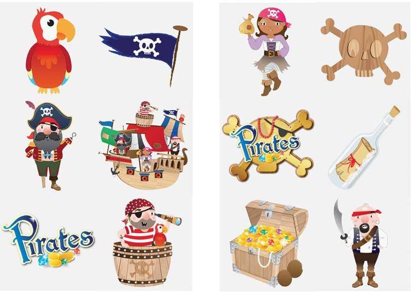 Pirate themed 12 Party Bags with Fillers - Anilas UK