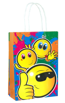 12 Smiley Face (Emoji) Paper Party Bags - Anilas UK