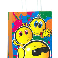 12 Smiley Face (Emoji) Paper Party Bags - Anilas UK