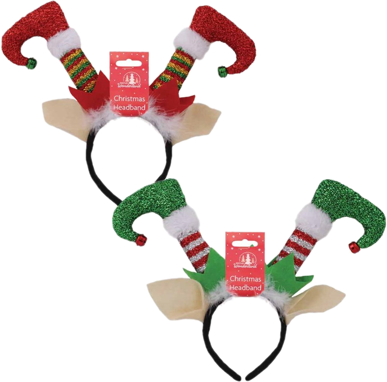 Christmas Metallic Elf Legs Headband - Anilas UK