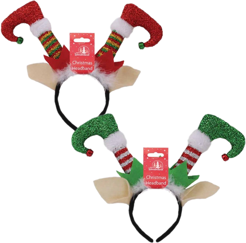 Christmas Metallic Elf Legs Headband - Anilas UK