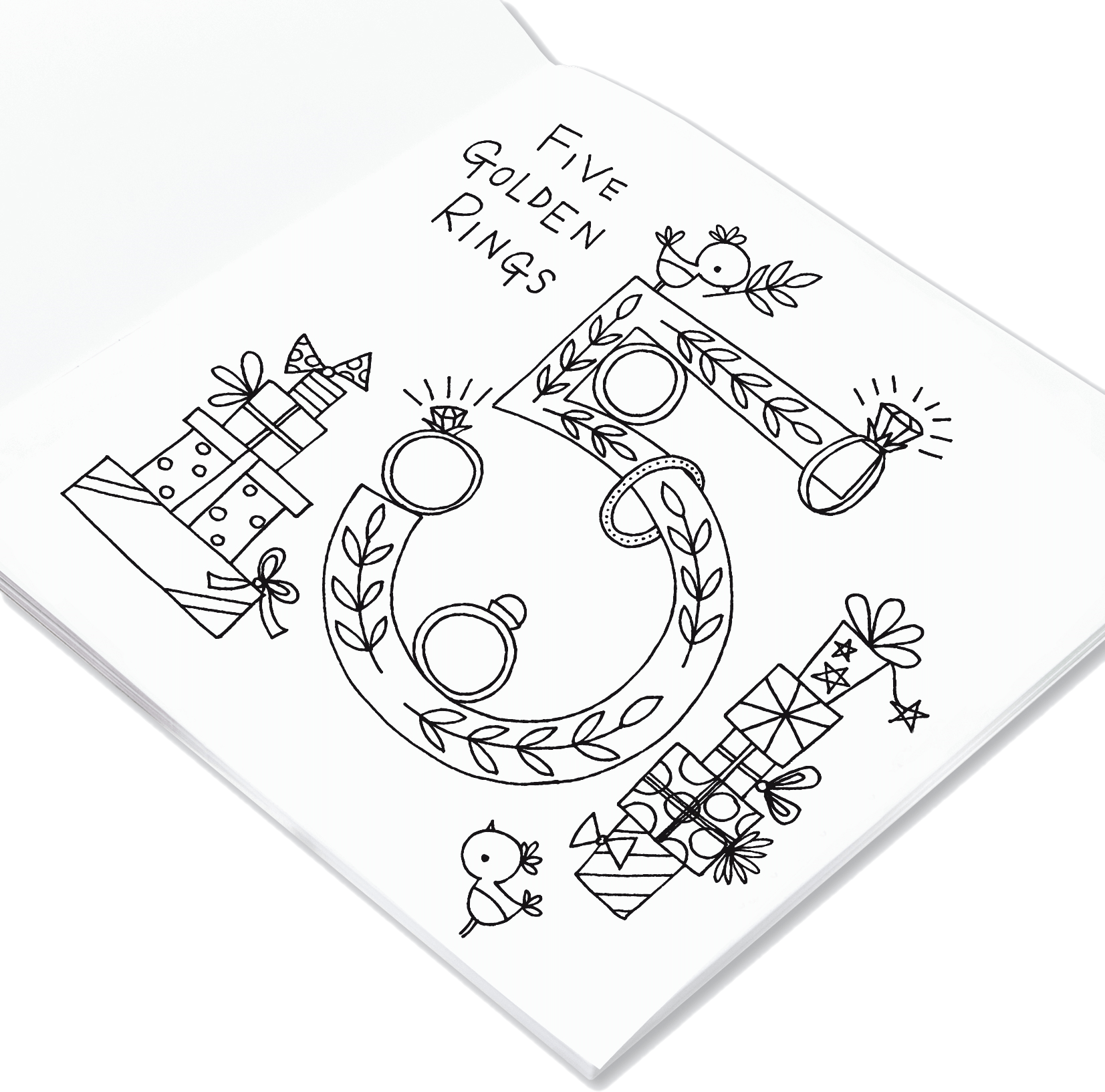 12 Days of Christmas Colouring Book by Rachel Ellen Designs - Anilas UK