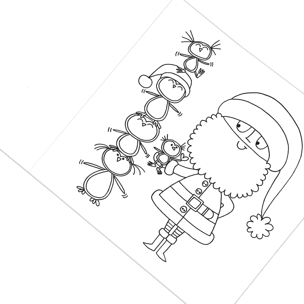 Santa & Snowman Colouring Book by Rachel Ellen Designs - Anilas UK