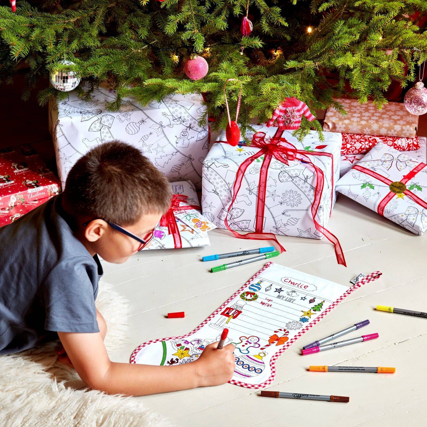 Eat Sleep Doodle's Colour in Stocking - Anilas UK