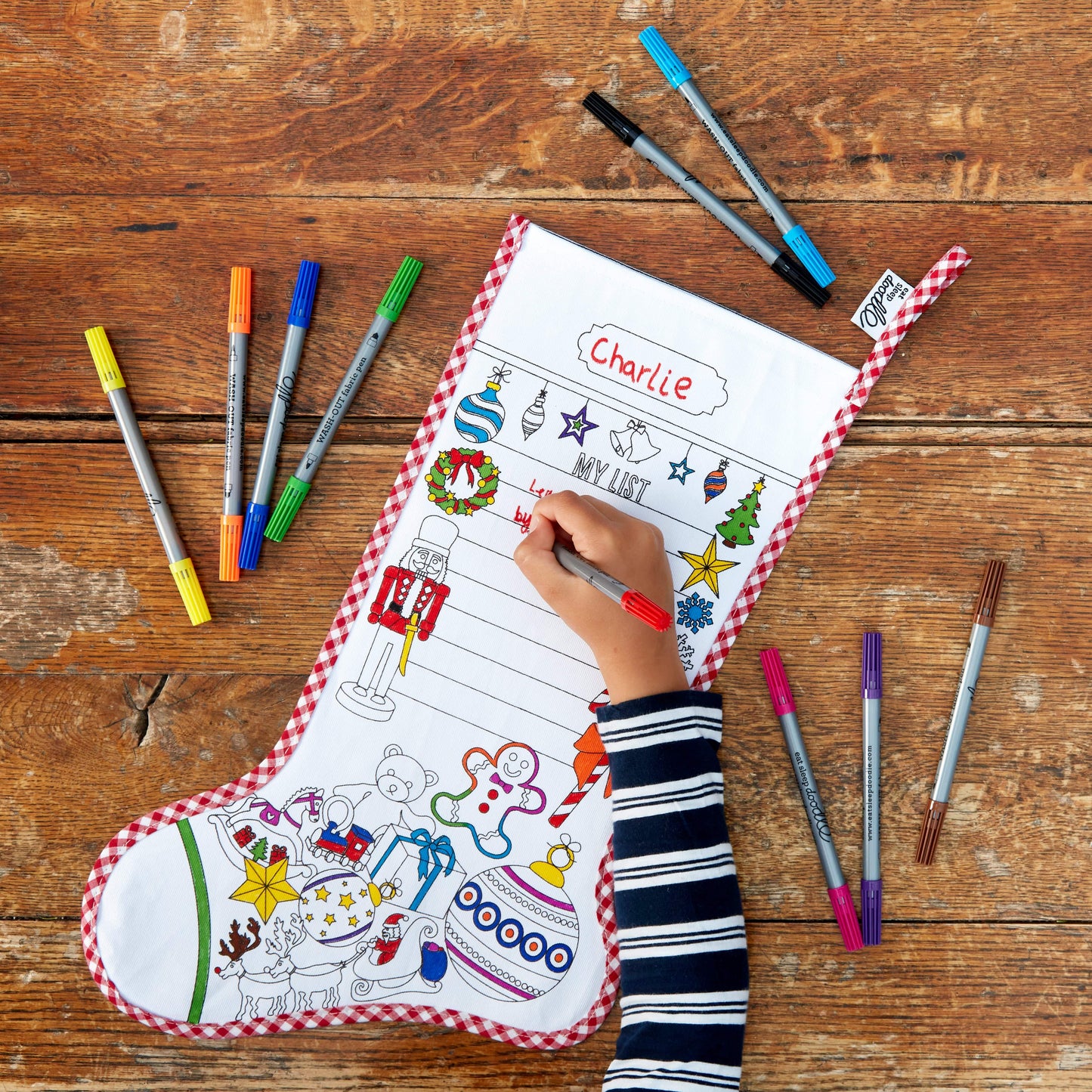 Eat Sleep Doodle's Colour in Stocking - Anilas UK