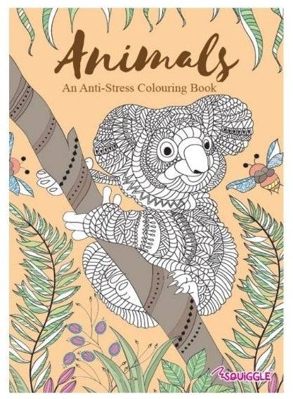 Animals Anti-Stress Adult Colouring Book front view - Anilas UK