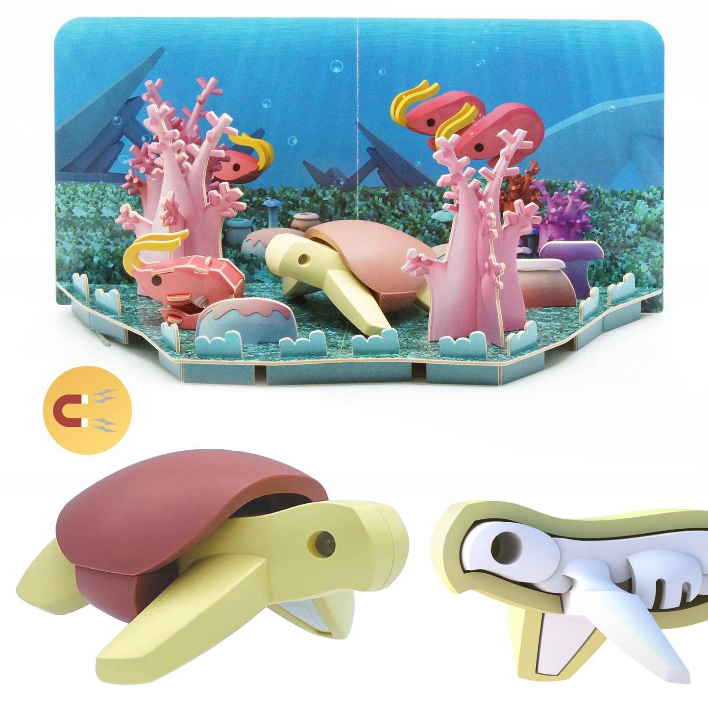 Halftoys Ocean Series Green Turtle 3D Jigsaw Puzzle / Toy - Anilas UK