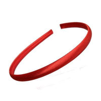 Red Satin Alice Headband - 1cm - Anilas UK