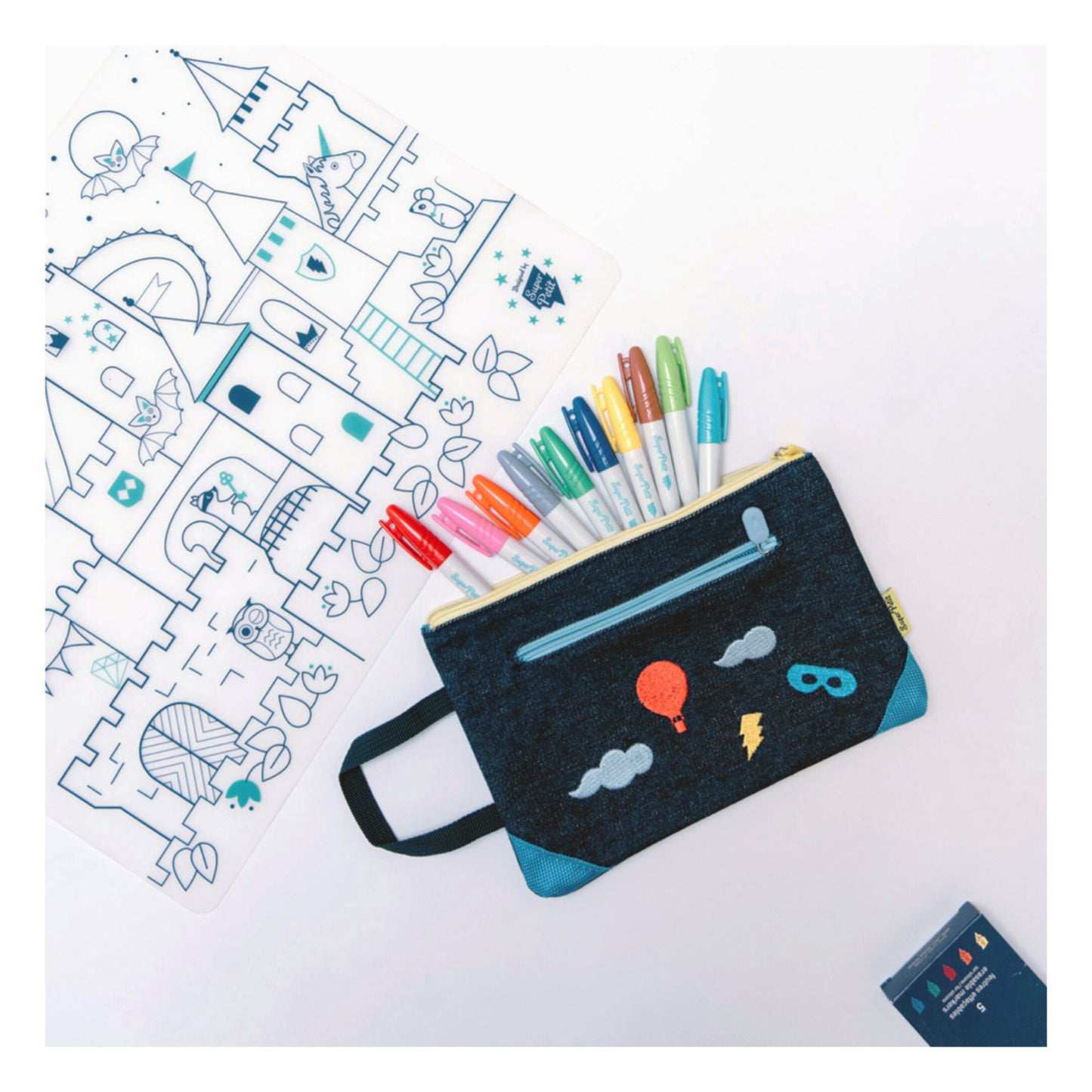Super Petit - Artiste Colouring Placemat - Castle - Anilas UK
