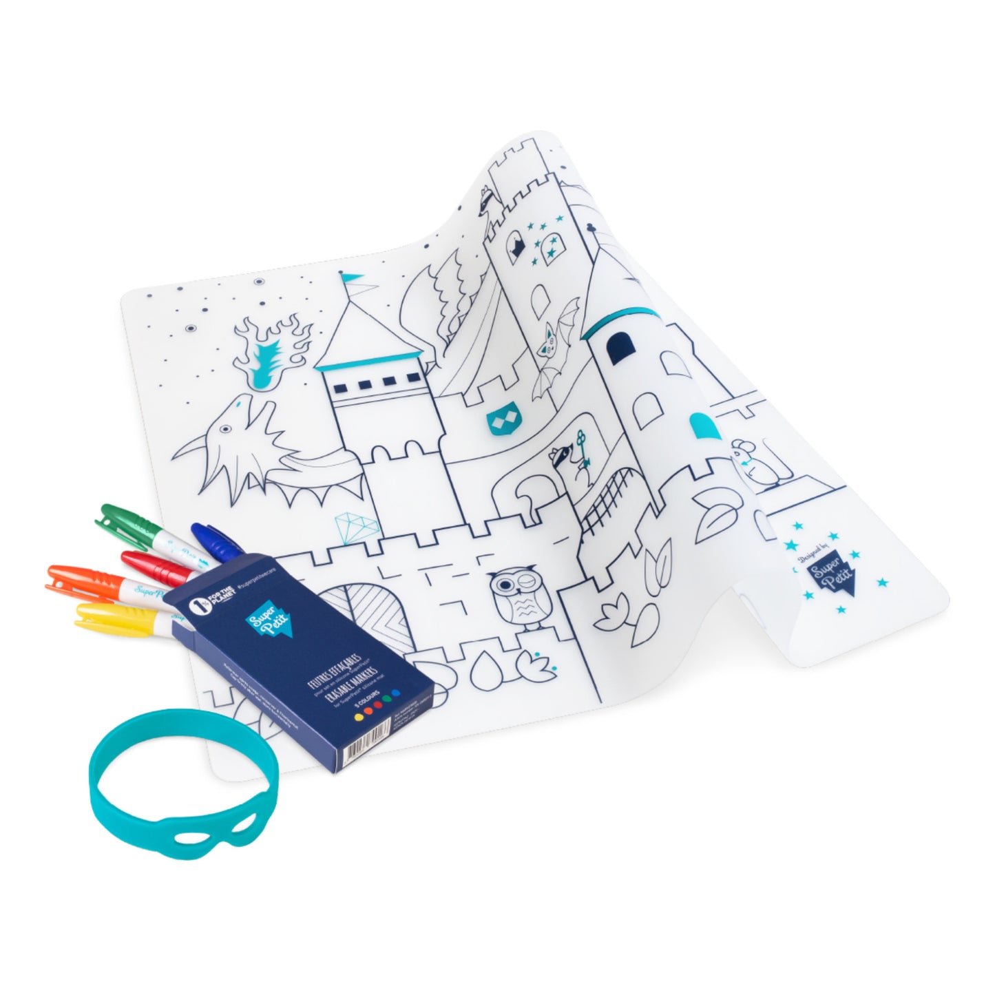 Super Petit - Artiste Colouring Placemat - Castle - Anilas UK
