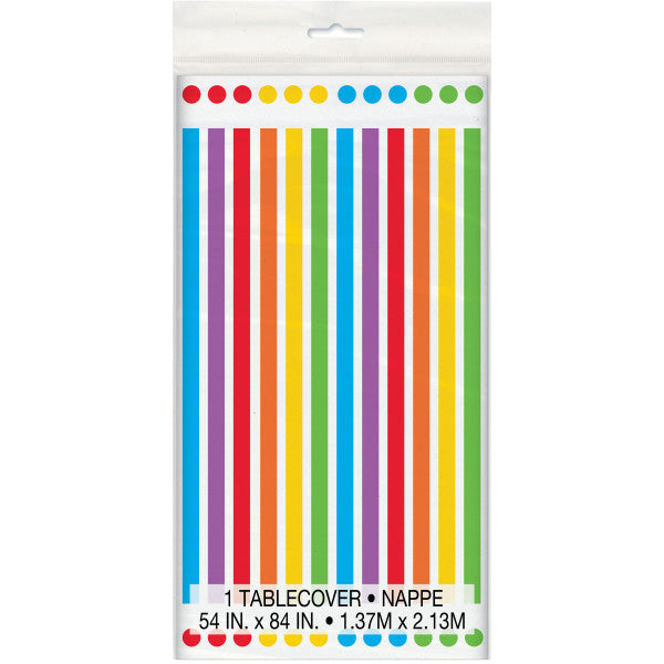 Rainbow Birthday Rectangular Plastic Table Cover - Anilas UK