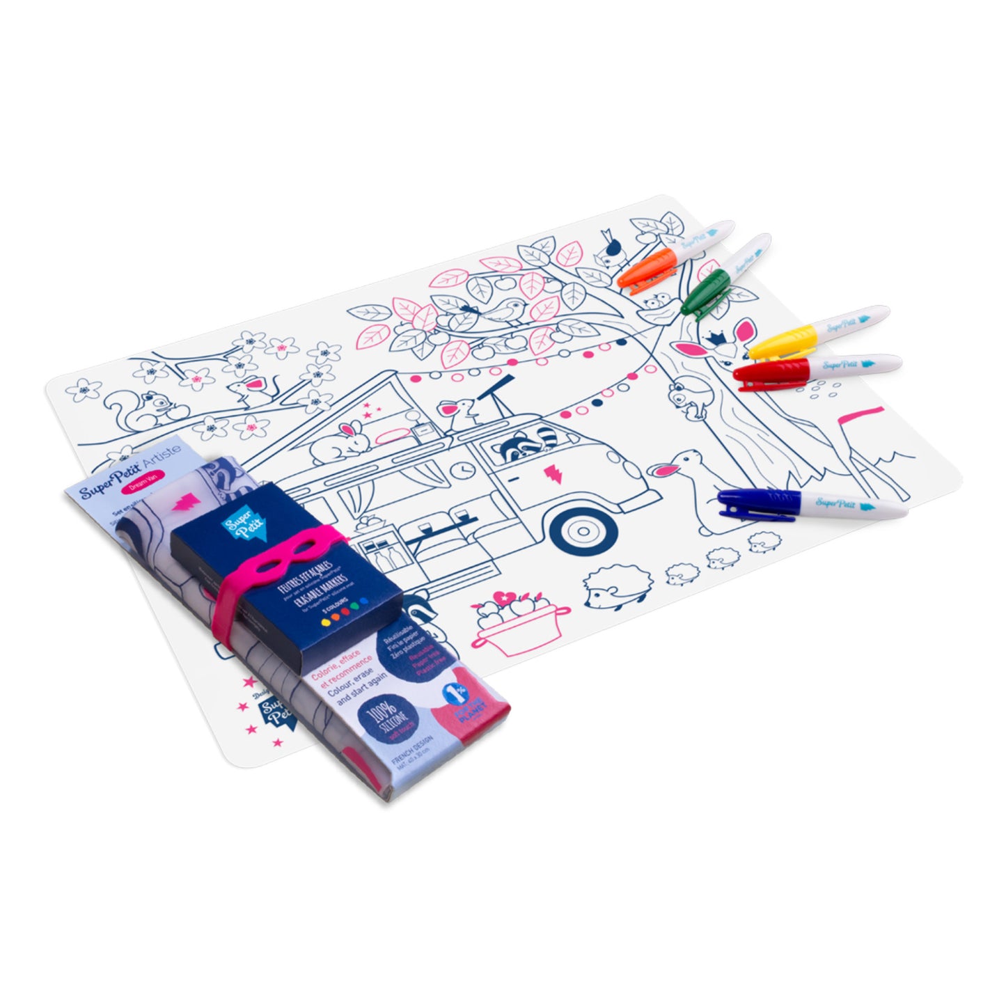 Super Petit - Artiste Colouring Placemat - Dream Van - Anilas UK