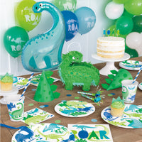 
              Blue & Green Dinosaur Birthday Round 9" Dinner Plates - 21.9cm (Pack of 8) - Anilas UK
            