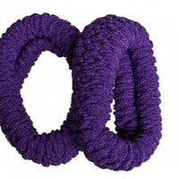 Large Purple Knit Donut Endless Snag Free Hair Bobbles - Anilas UK