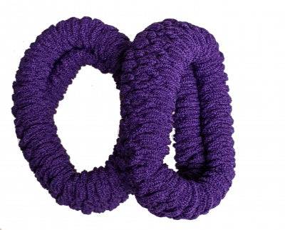 Large Purple Knit Donut Endless Snag Free Hair Bobbles - Anilas UK
