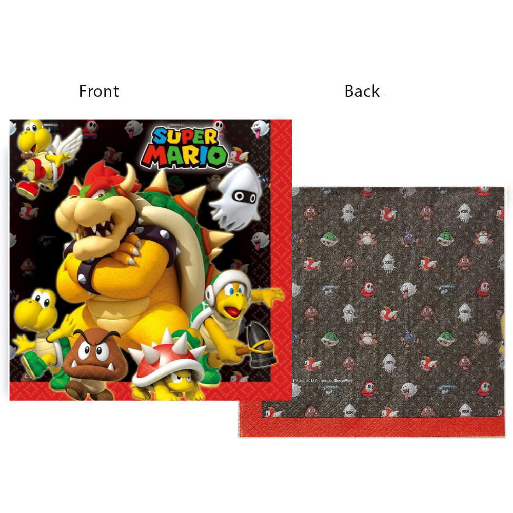 Super Mario Napkins (Pack of 16) - Anilas UK