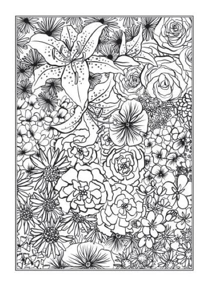 Floral Designs Colouring Book flower design
