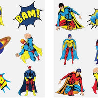 12 Superhero Theme Tattoo Sheets - Anilas UK