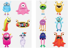 12 Monsters Tattoo Sheets - Anilas UK