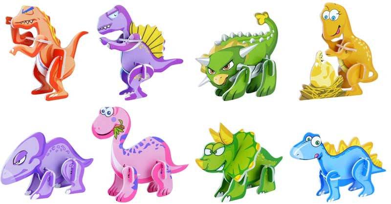 12 3D Dinosaur Puzzles - Anilas UK