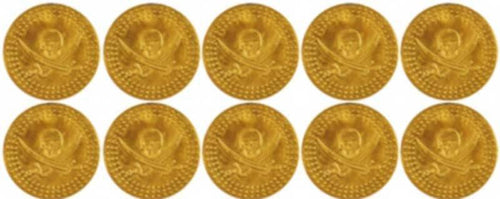 12 Bags Of Gold Pirate Coins - Anilas UK