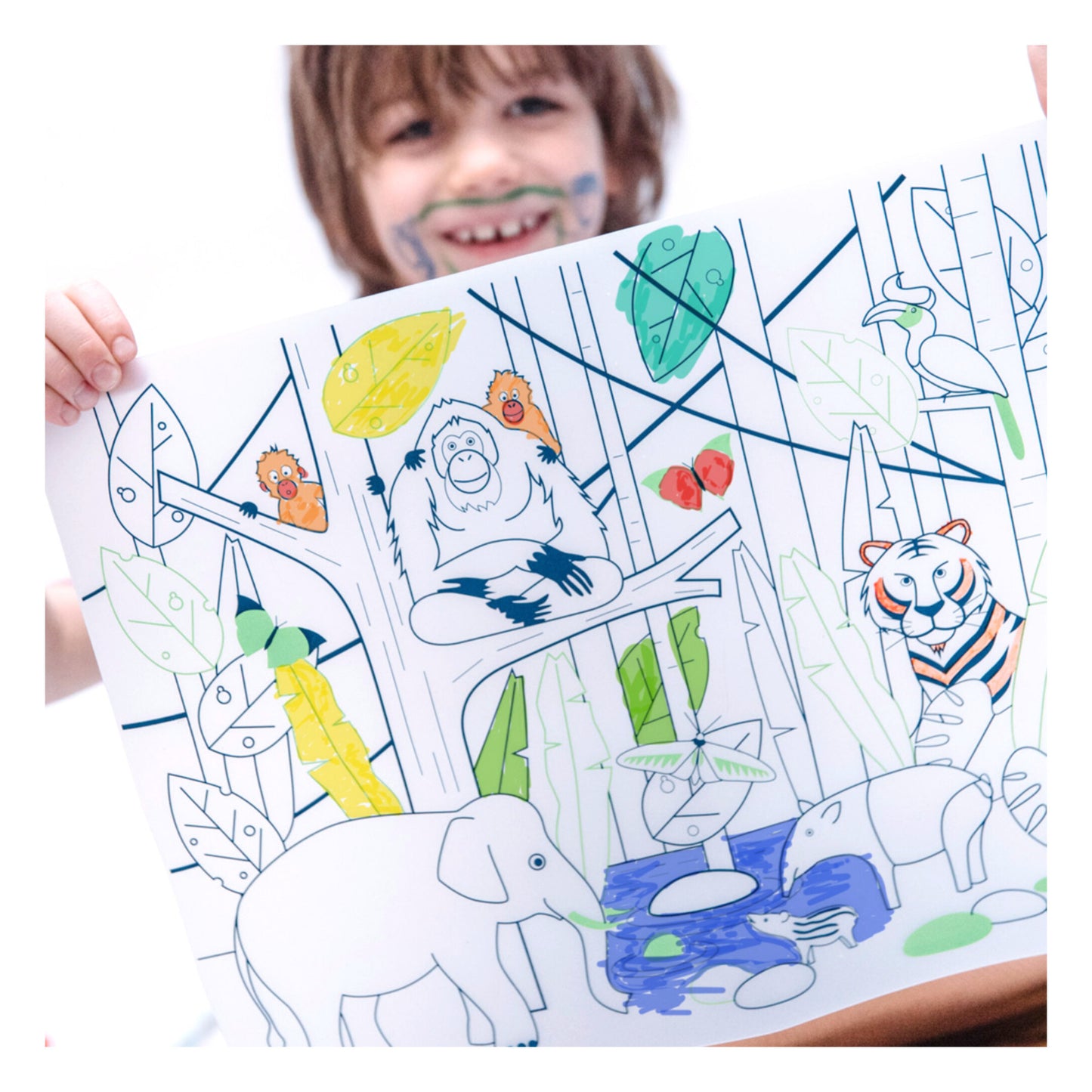 Super Petit - Artiste Colouring Placemat - Jungle - Anilas UK
