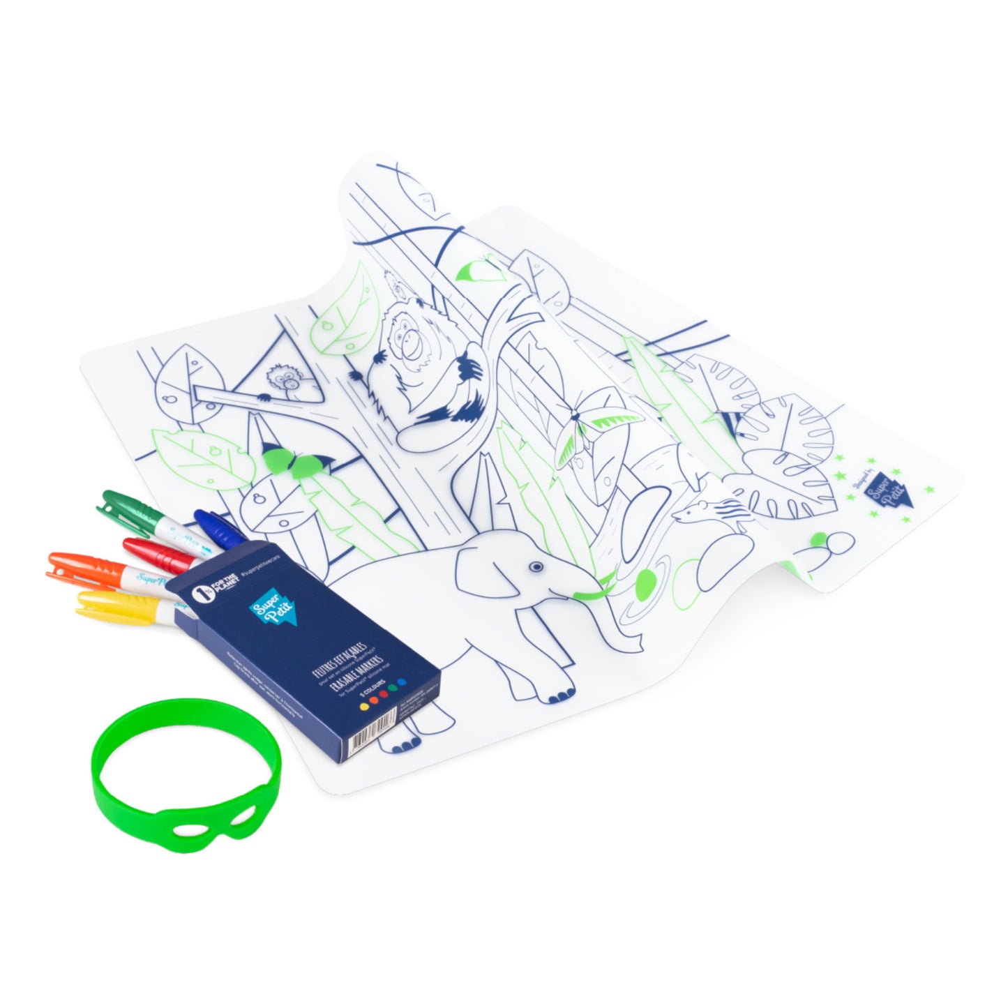 Super Petit - Artiste Colouring Placemat - Jungle - Anilas UK