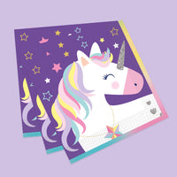 
              Stars & Unicorn Birthday Napkins (Pack of 16) - Anilas UK
            