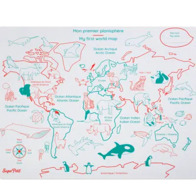 Super Petit - Learn & Play - 1st World Map - Anilas UK