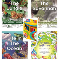 Set of 4 Nature Themed Colouring Books front view