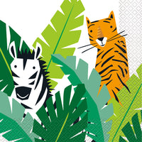 Animal Jungle Safari Birthday Napkins (Pack of 16) - Anilas UK