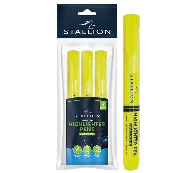 Neon Yellow Highlighters Pack of 3 - Anilas UK