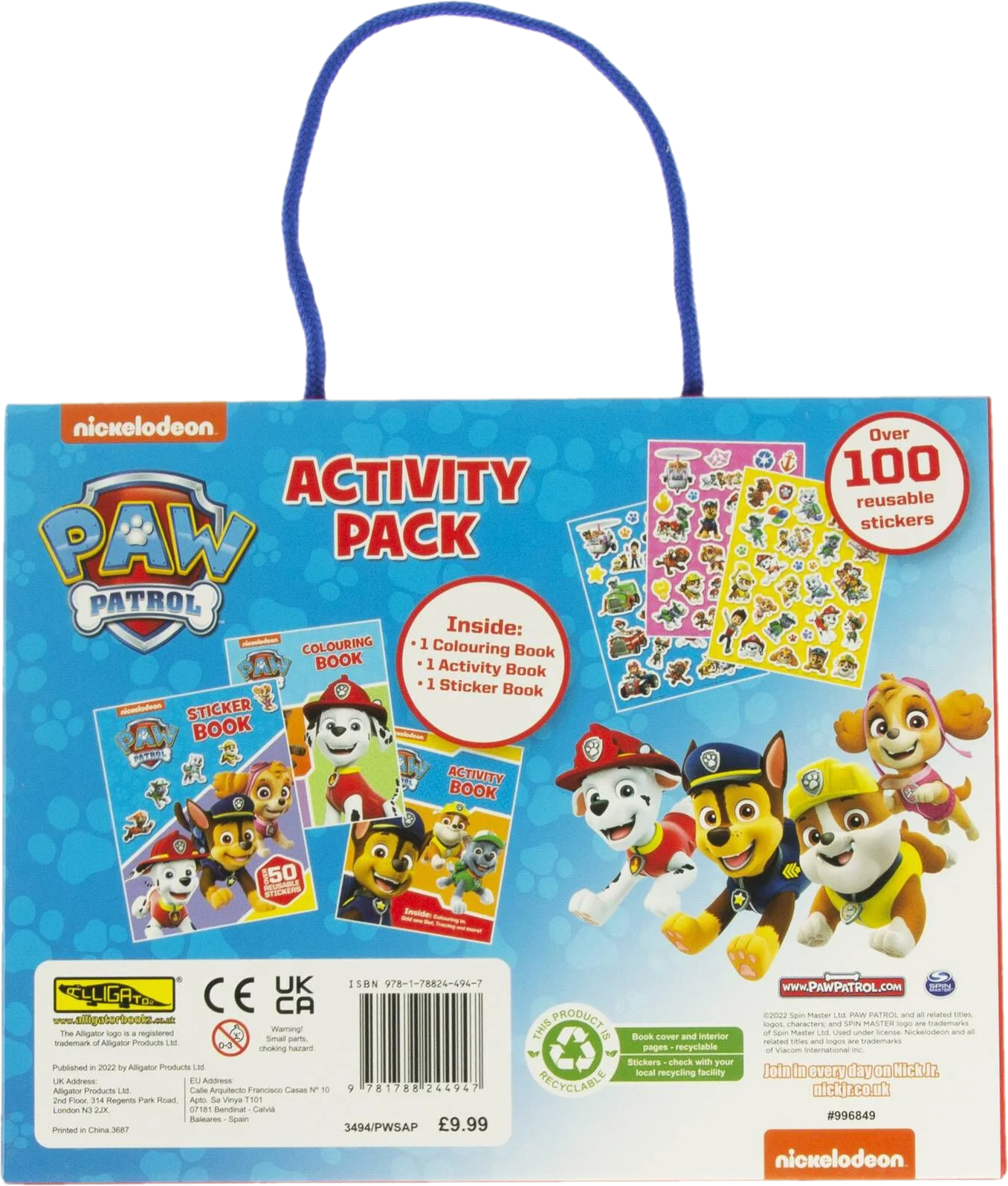 Paw Patrol Activity Pack carry case- Anilas UK