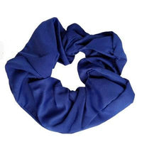 Royal Blue Satin Style Scrunchie Hair Bobble - Anilas UK