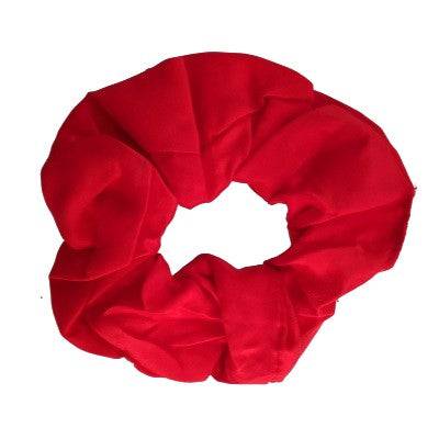 Red Satin Style Scrunchie Hair Bobble - Anilas UK