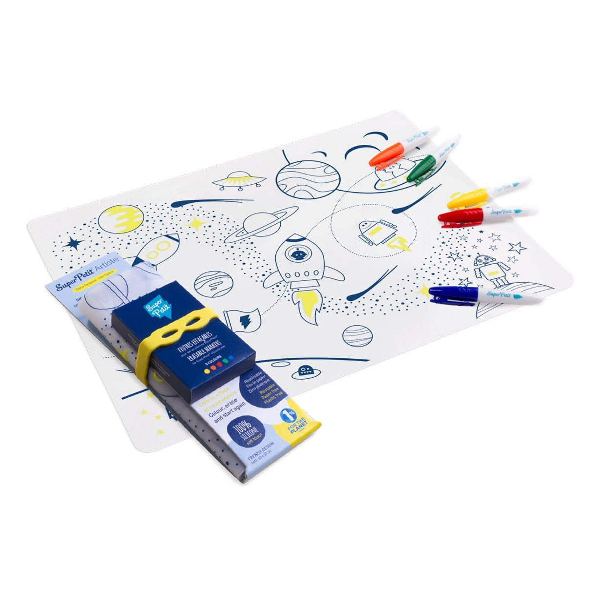 Super Petit - Artiste Colouring Placemat - Into Space - Anilas UK